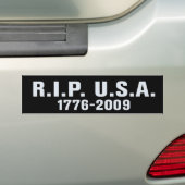 RIP USA Bumper Sticker (On Car)
