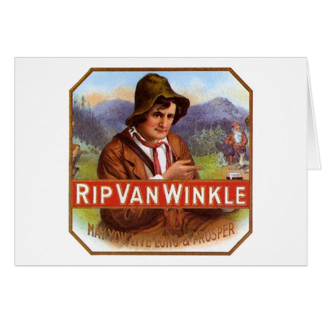 Rip Van Winkle Cigar Label (Front Horizontal)