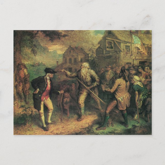 Rip Van Winkle in the Village Square Postcard (Front)