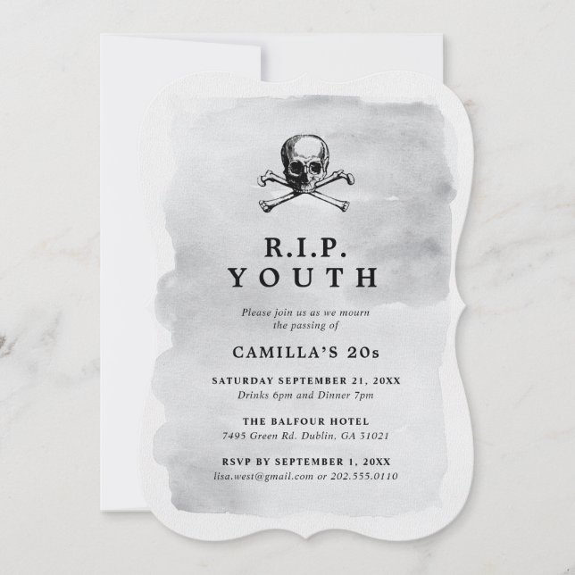 RIP Youth Invitation (Front)