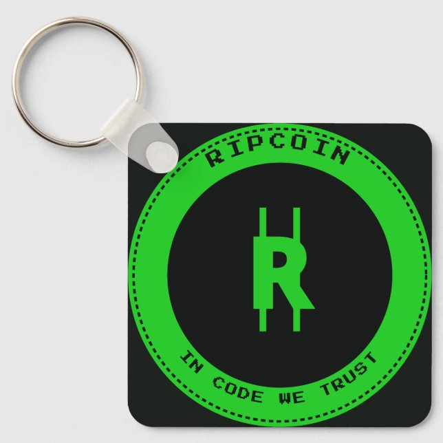 RipCoin - In Code We Trust Keychain (Front)