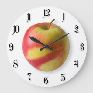 Ripe apple large clock