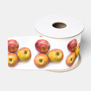 Ripe apples grosgrain ribbon