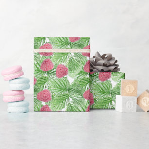 Ripe, berries, raspberries wrapping paper