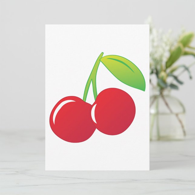 Ripe Bright Red Cherries Invitation (Creator Uploaded)