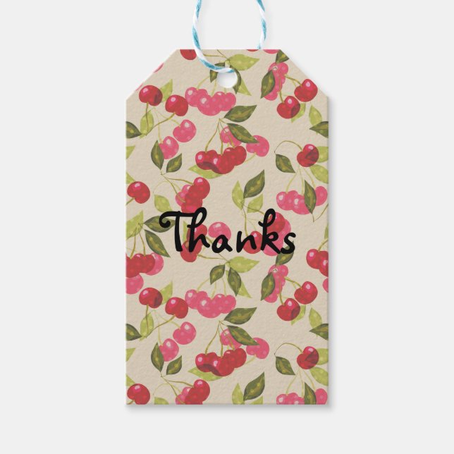 Ripe cherry gift tags (Front)