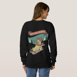 Ripe Christmas Banana Skiing Retro Cartoon Hoodies