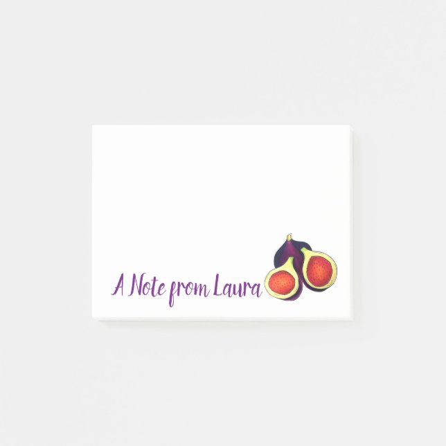 Ripe Fresh Sliced Purple Figs Fig Tree Fruit Post-it Notes (Front)