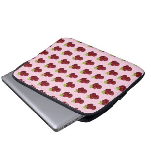 Ripe Fresh Summer Red Raspberries Fruit Berry Laptop Sleeve