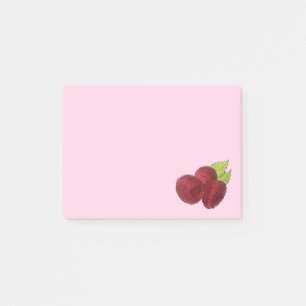 Ripe Fresh Summer Red Raspberries Fruit Berry Post-it Notes