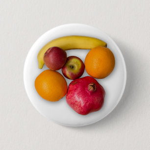Ripe fruits 6 cm round badge