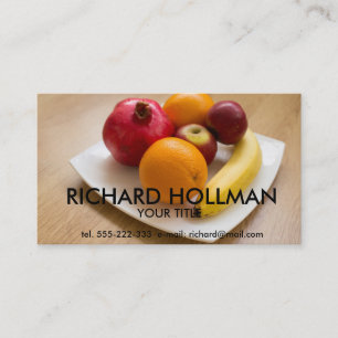 Ripe fruits business card