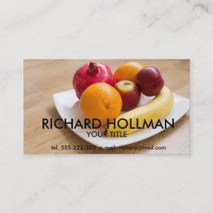 Ripe fruits business card