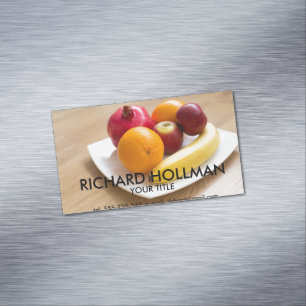 Ripe fruits magnetic business card