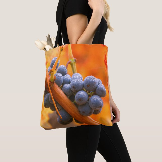 Ripe Grape In Vineyard Tote Bag (Close Up)