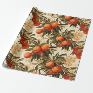 Ripe Orange Branch Wrapping Paper