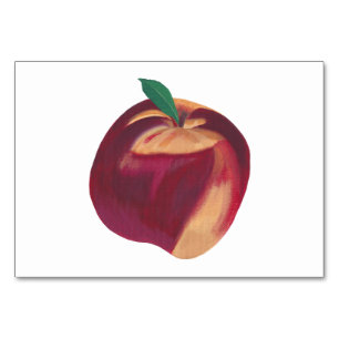 Ripe Peach Food Reading Flashcards for Adults Table Number