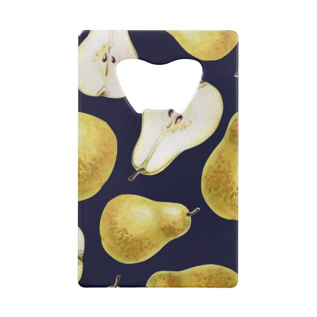 Ripe pear, black background, garden art (Front)
