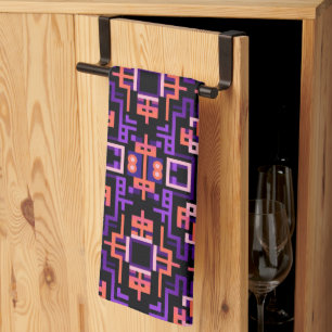 Ripe Plum and bubble gum pink pattern Tea Towel