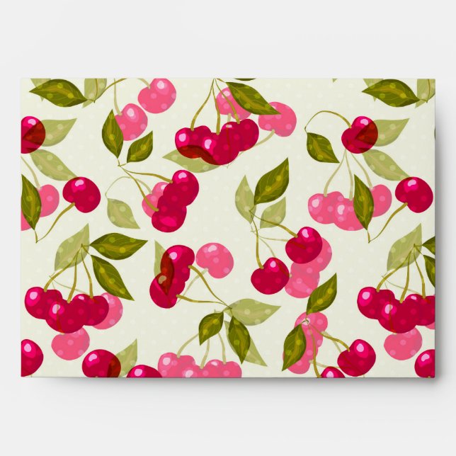 Ripe red cherry . envelope (Front)