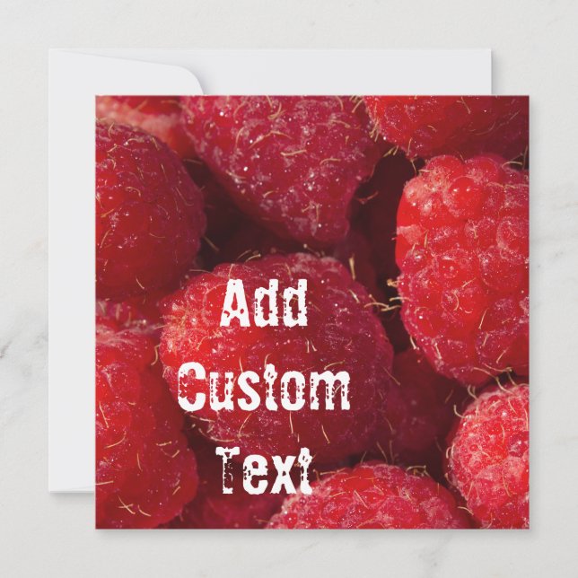 Ripe Red Raspberries Card (Front)