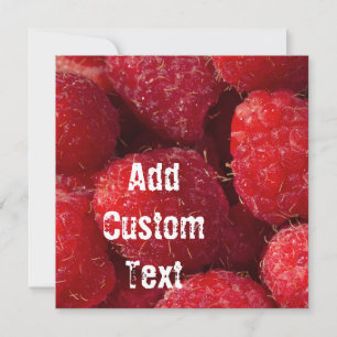 Ripe Red Raspberries Card