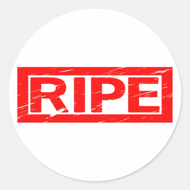 Ripe Stamp Classic Round Sticker (Front)