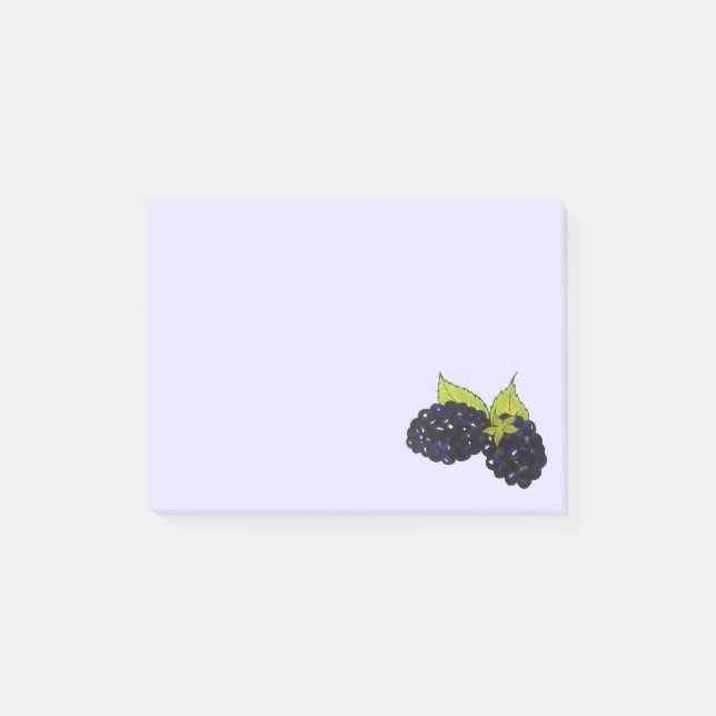 Ripe Summer Blackberries Blackberry Berry Berries Post-it Notes (Front)