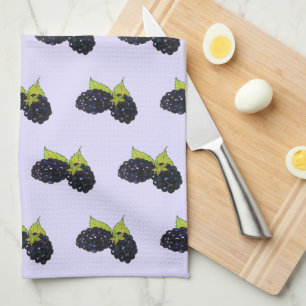 Ripe Summer Blackberries Blackberry Berry Berries Tea Towel