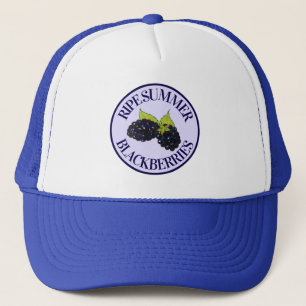 Ripe Summer Blackberries Blackberry Berry Berries Trucker Hat