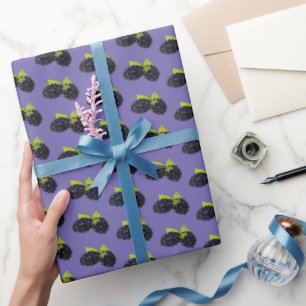 Ripe Summer Blackberries Blackberry Berry Berries Wrapping Paper