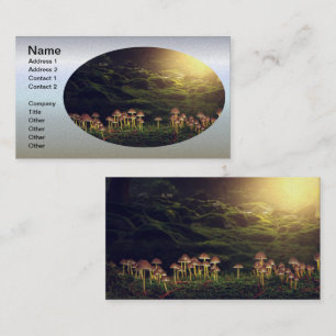 Ripe Wild Mushrooms in the Forest Business Card