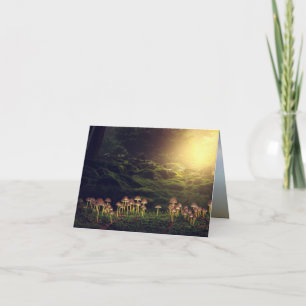 Ripe Wild Mushrooms in the Forest Card