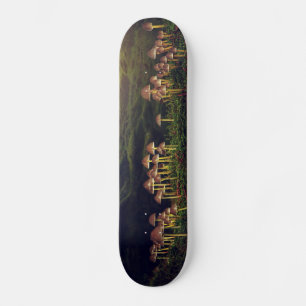 Ripe Wild Mushrooms in the Forest Skateboard