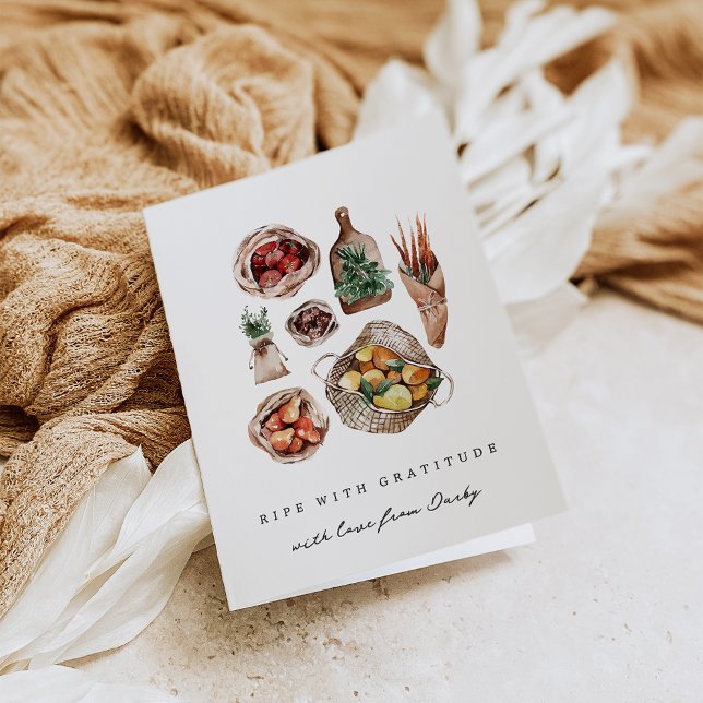 "Ripe With Gratitude" Farmers Market Thank You Card (Creator Uploaded)