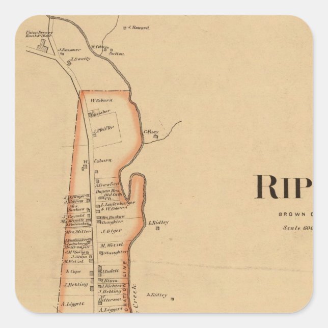 Ripley, Ohio Square Sticker (Front)