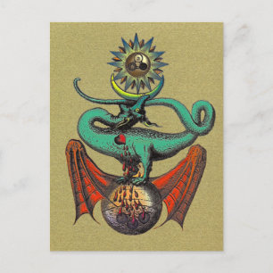 Ripley Scroll Gold Postcard