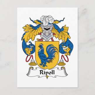 Ripoll Family Crest Postcard