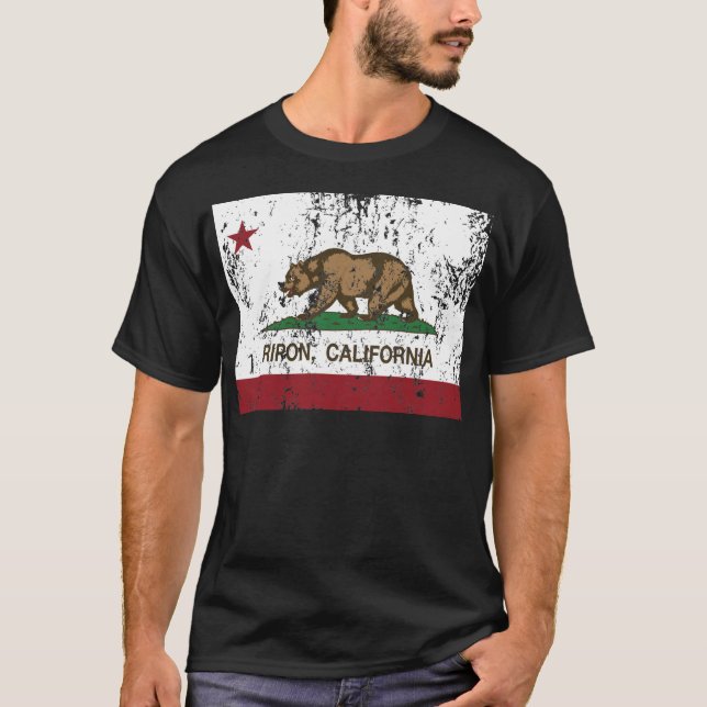 ripon california state flag T-Shirt (Front)