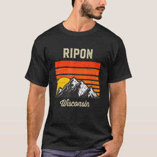 Ripon Wisconsin Retro City State Usa T-Shirt