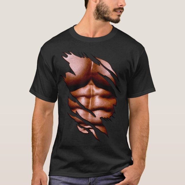Ripped Abs Funny Classic T-Shirt (Front)