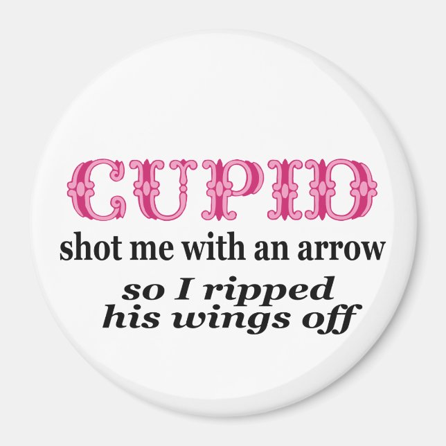 Ripped Cupids Wings Off Magnet (Front)
