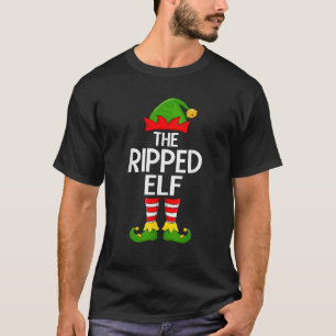 Ripped Elf Xmas Matching Family Elf Squad Christma T-Shirt