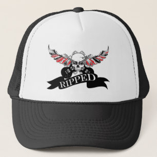Ripped Hat Skull and Wings