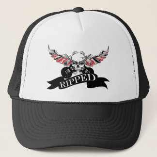 Ripped Hat Skull and Wings