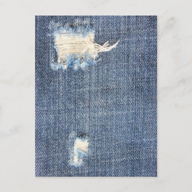 Ripped Jeans Faux Look Postcard (Front)
