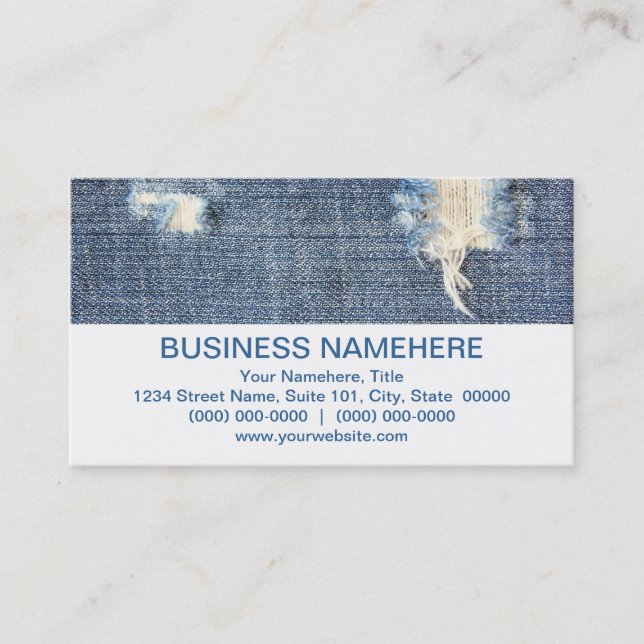 Ripped Jeans Look Business Cards (Front)