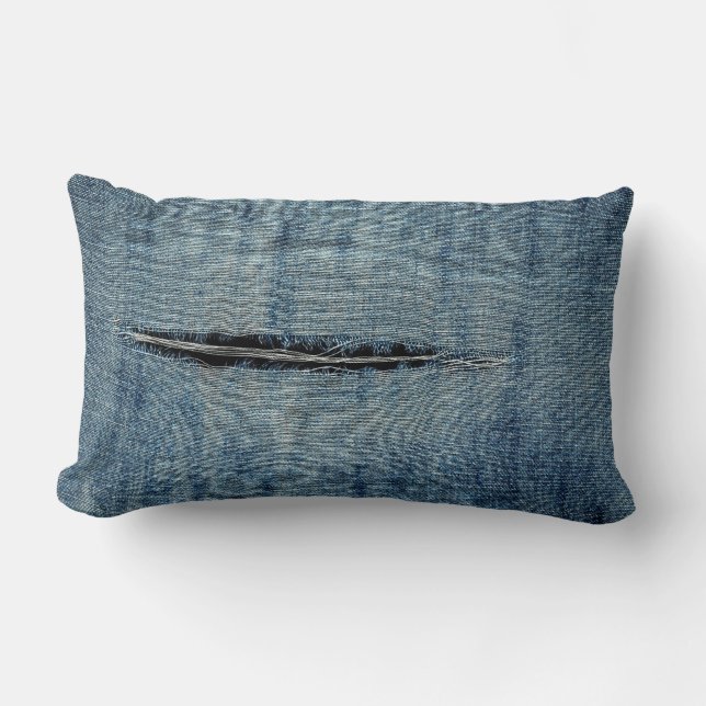 Ripped Jeans Lumbar Cushion (Front)