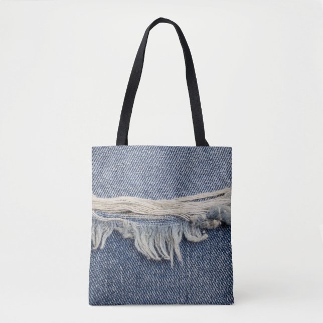 Ripped jeans texture, stylish background. tote bag (Front)