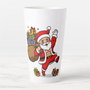 Ripped Santa Christmas Muscular Claus & Holiday Latte Mug